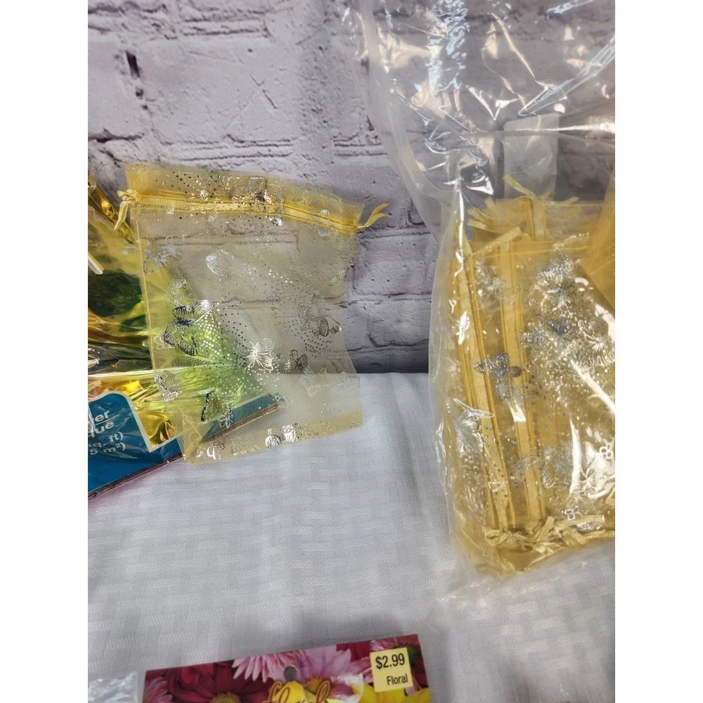 Lot of Mixed Craft Supplies New & Used Assorted Floral, Scrapbooking, Sewing Etc